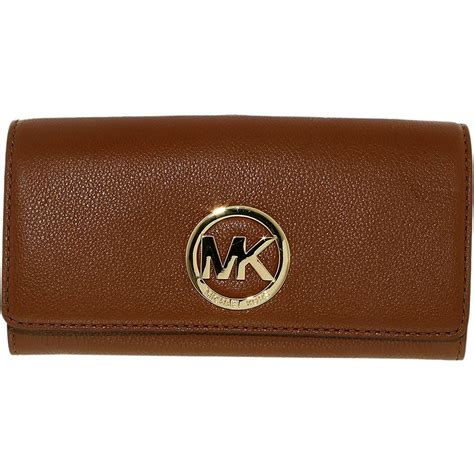 michael kors brown leather wallet.